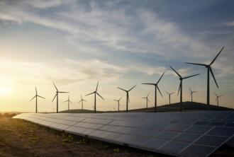 Solar and wind energy farm