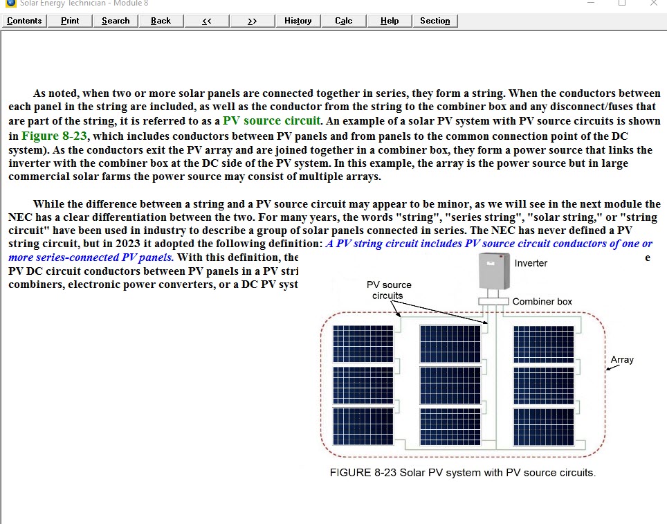 Solar panel Array content